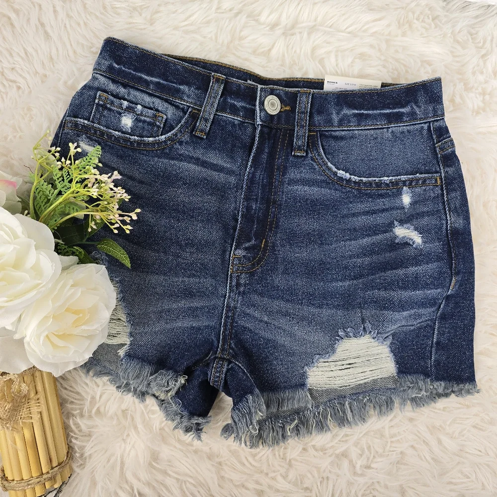 Denim Distressed Shorts
